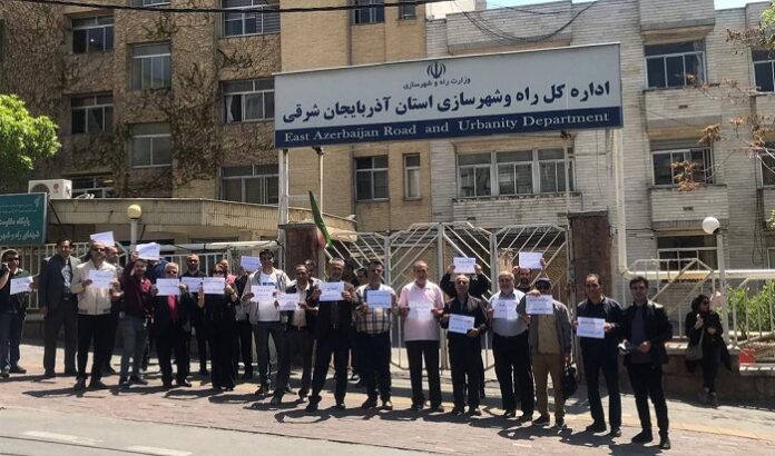 Engineers protesting in Tabriz, northwest Iran - April 26, 2023
