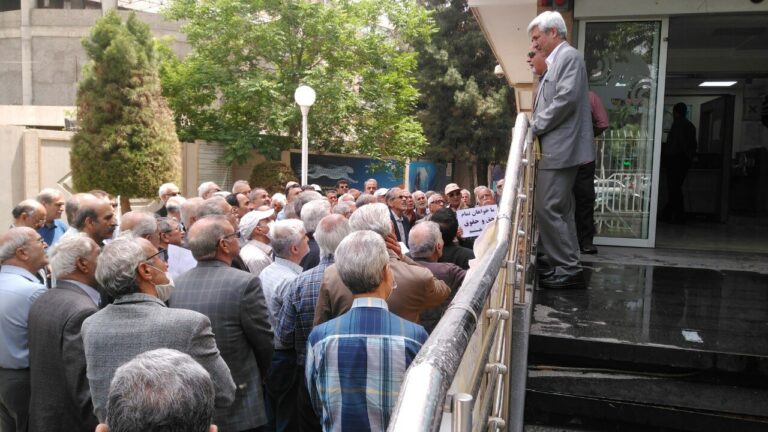 Retirees - pensioners - protests - Mashhad - Iran - May 15, 2023