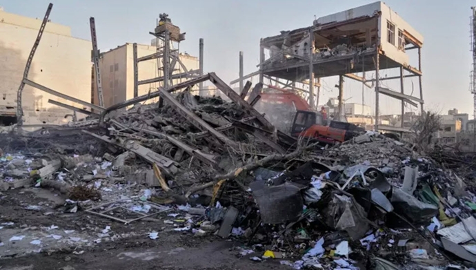 Aftermath of airstrikes in Tehran