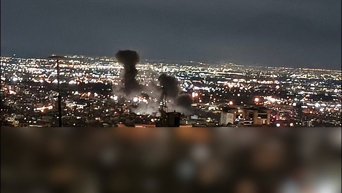 Airstrikes in northwest Tehran