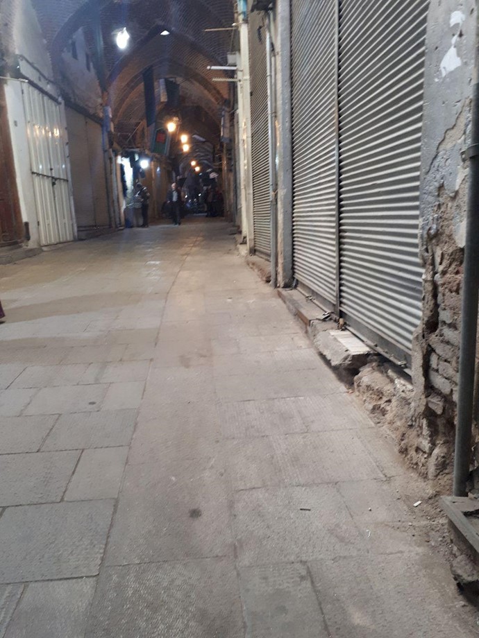 Oct 8-Tebriz, Iran-Bazaar merchants joining the nationwide strike Oct 8-Tebriz, Iran-Bazaar merchants joining the nationwide strike