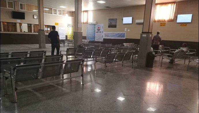 Ahvaz, southwest Iran - Loading station is literally empty as truckers continue their strike.