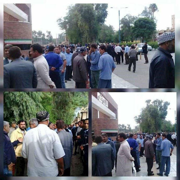 Shadegan – Protesting municipality workers Shadegan – Protesting municipality workers