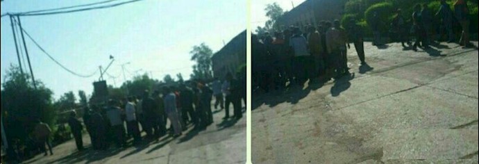 Employees of the Haft Tappeh Sugar Cane Company on strike Employees of the Haft Tappeh Sugar Cane Company on strike
