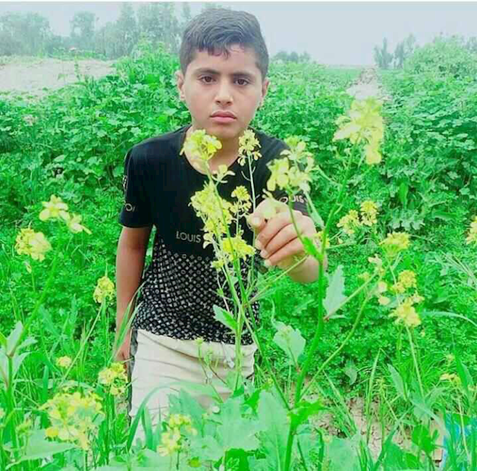 Milad Al-kasir, the sone of a Haft Tapeh worker, died in hospital after setting himself on fire because of lifes hardships Milad Al-kasir, the sone of a Haft Tapeh worker, died in hospital after setting himself on fire because of lifes hardships