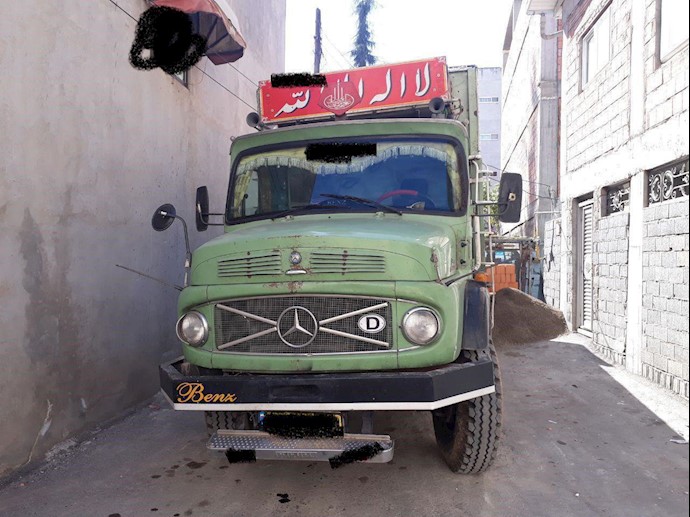 Nafajf Abad, central Iran, truckers are on strike