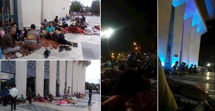 Tabriz railway employees on strike