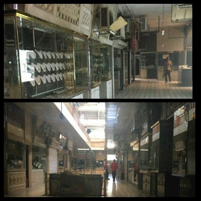 Stores closed in Amir Kabir gold & jewelry bazaar