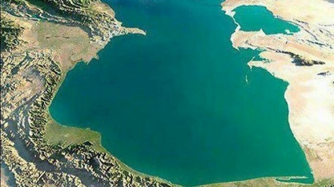 Aerial Photo of Caspian Sea, North Shore of Iran