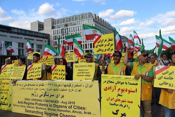 Iranians in Germany held a demonstration voicing support for protests and rallies held across Iran 