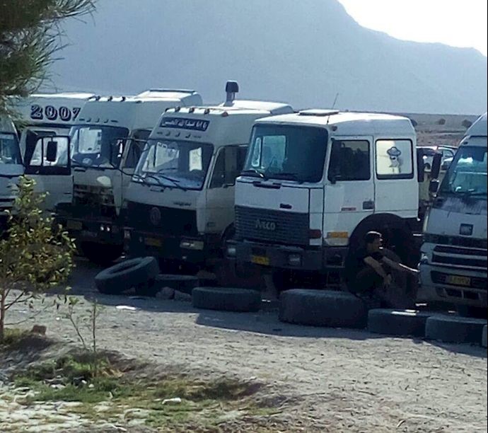 Zarrinshahr truckers on strike – Iran Zarrinshahr truckers on strike – Iran