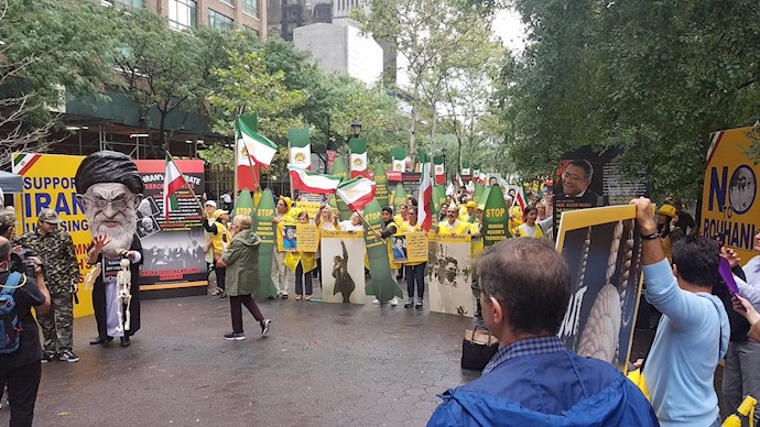 Iranian protesters in NY rally to say NO to Rouhani