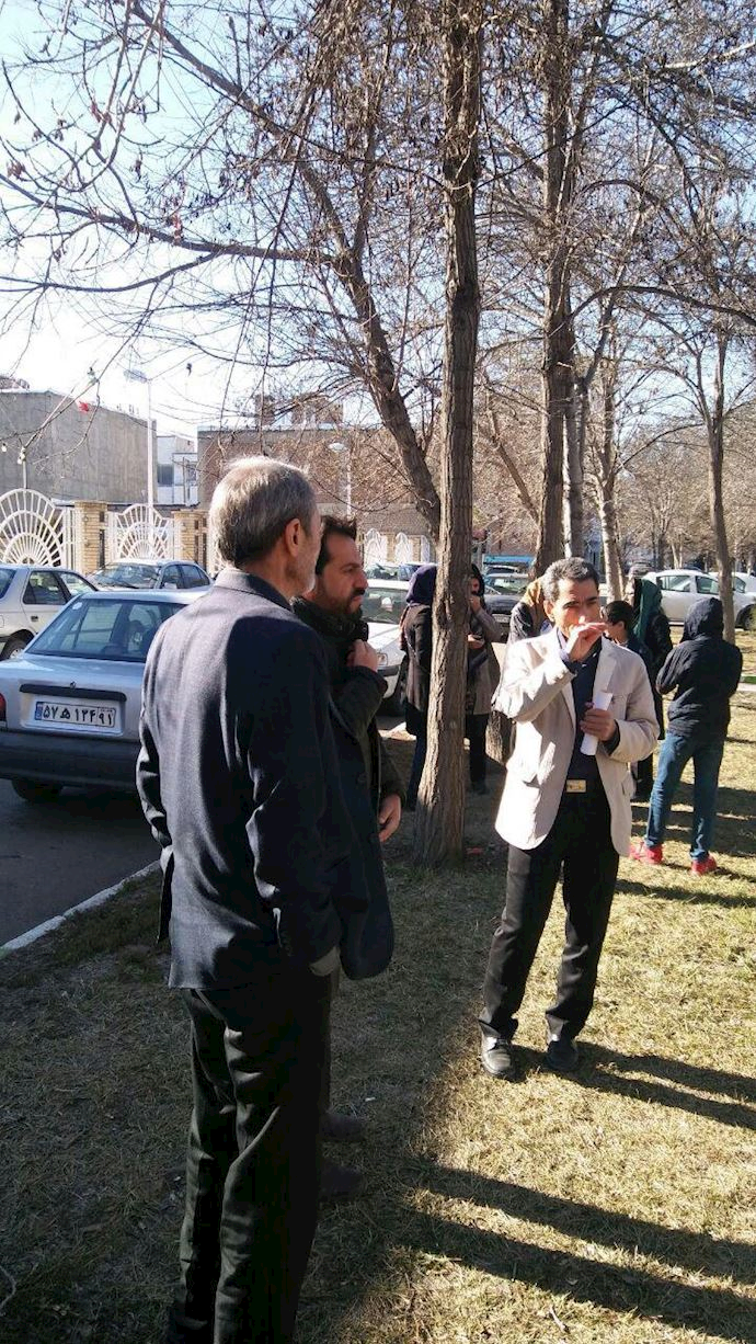 Teachers holding a rally in Ardabil, northwest Iran