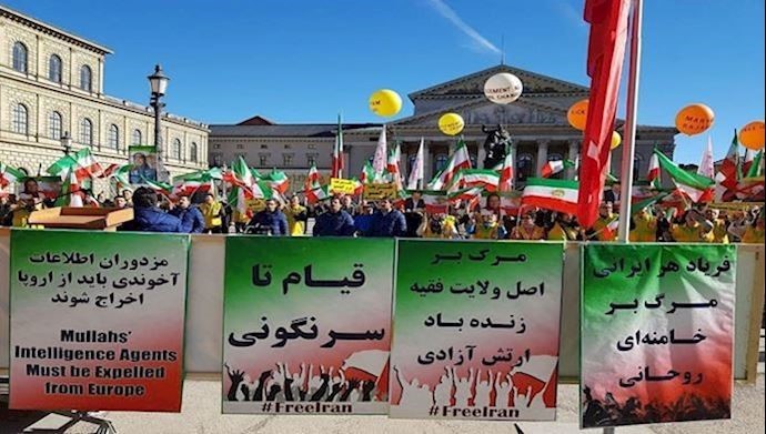 On February 17, proud Iranians from the opposition followed the mullahs and staged another protest in Munich where the world security summit was being held. On February 17, proud Iranians from the opposition followed the mullahs and staged another protest in Munich where the world security summit was being held.