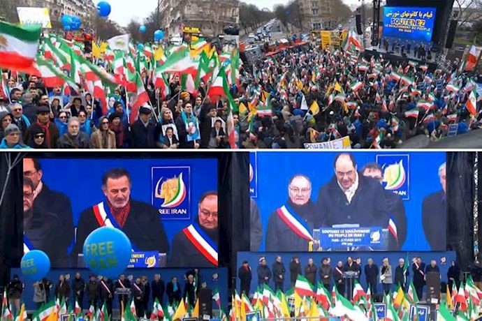 February 8: the Iranian resistance staged a demonstration in Paris commemorating the 40th anniversary of the anti-shah revolution February 8: the Iranian resistance staged a demonstration in Paris commemorating the 40th anniversary of the anti-shah revolution