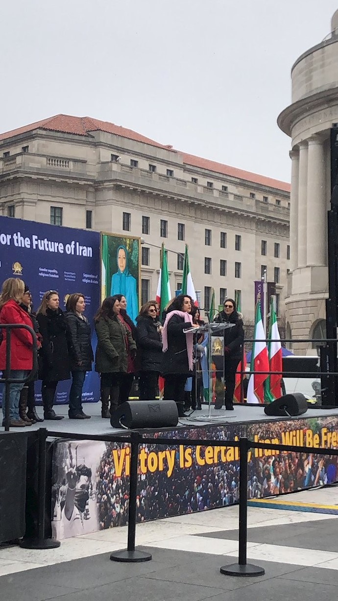 A delegation of women at the “Iran Freedom March” highlighting the plight and ongoing struggles of Iranian women against the mullahs’ regime - Washington, D.C. - March 8, 2019 A delegation of women at the “Iran Freedom March” highlighting the plight and ongoing struggles of Iranian women against the mullahs’ regime - Washington, D.C. - March 8, 2019