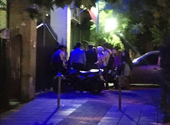 Tehran University students holding a protest rally