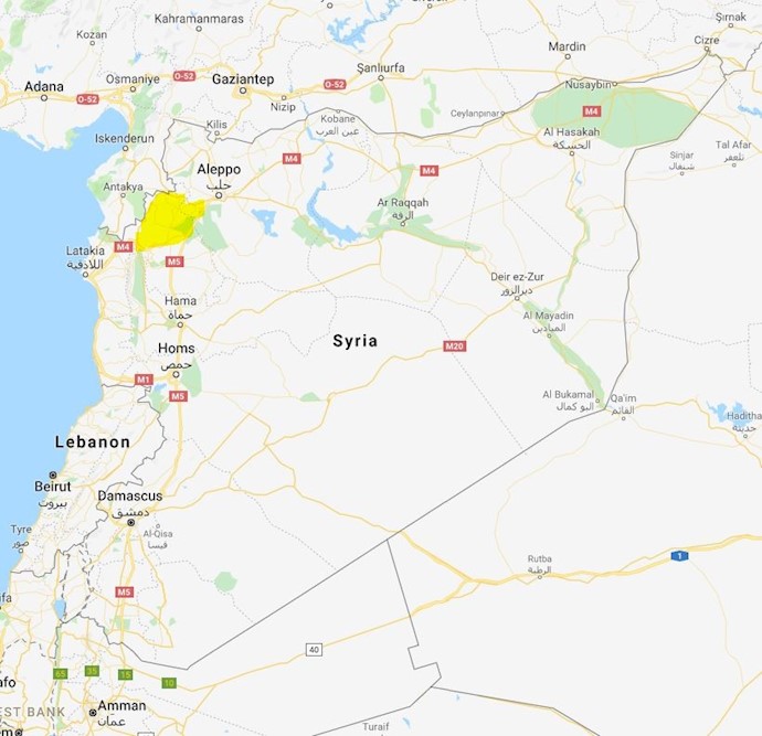 Greater Idlib area in Syria