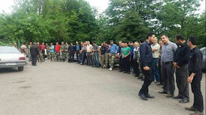 Protesters rallying in the town of Nour, northern Iran – May 21, 2019