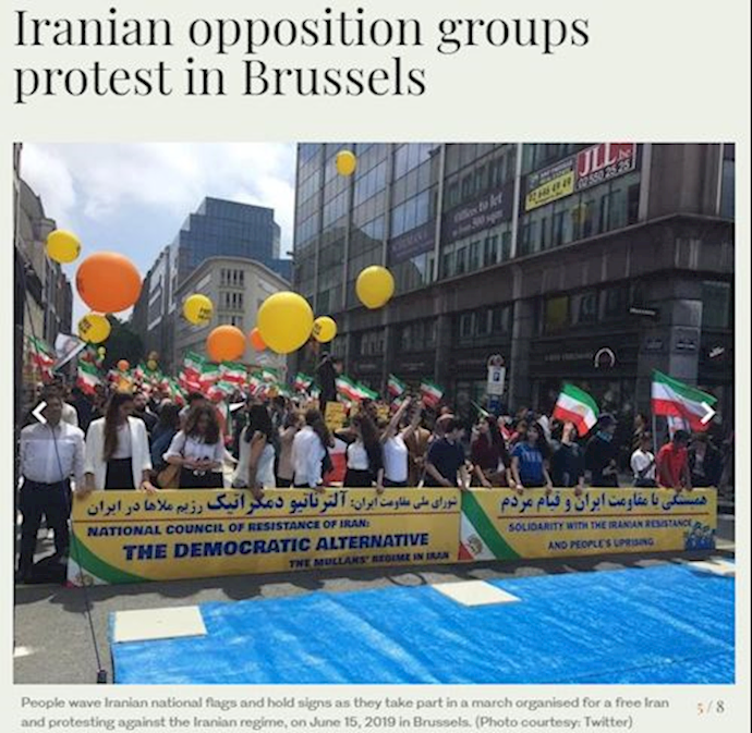Arab News: Iranian opposition groups protest in Brussels
