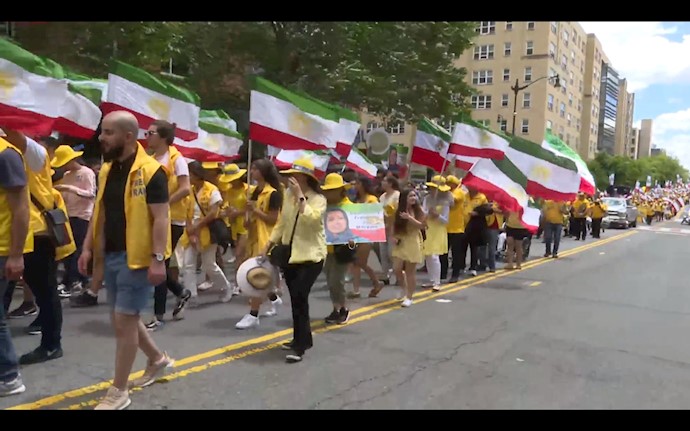 Thousands of Iranians supporters of the opposition rallied in Washington DC Thousands of Iranians supporters of the opposition rallied in Washington DC