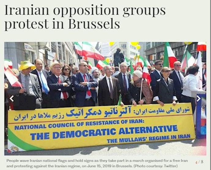 Arab News: Iranian opposition groups protest in Brussels
