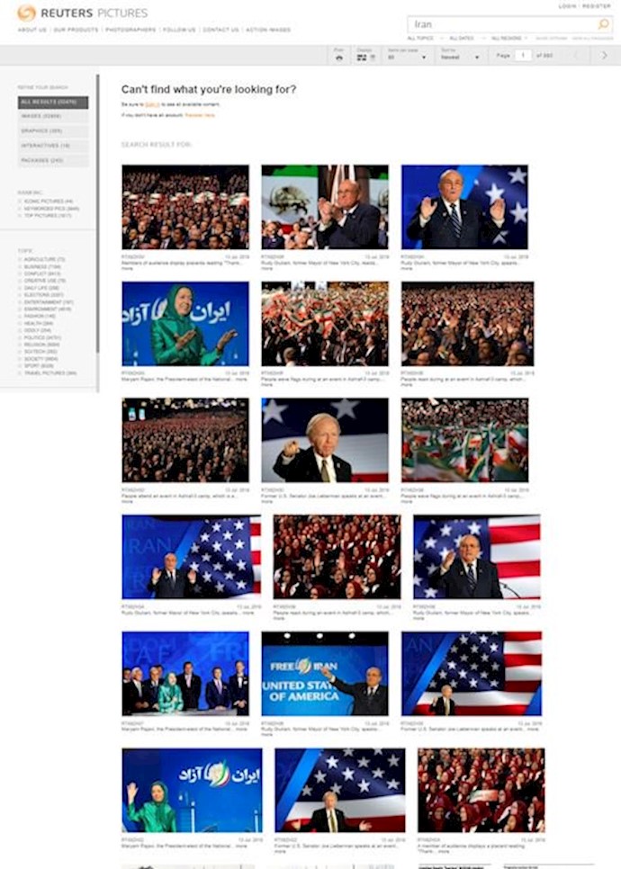 Reuters – Annual “Free Iran” conference in Ashraf 3 – July 13, 2019 – Tirana, Albania