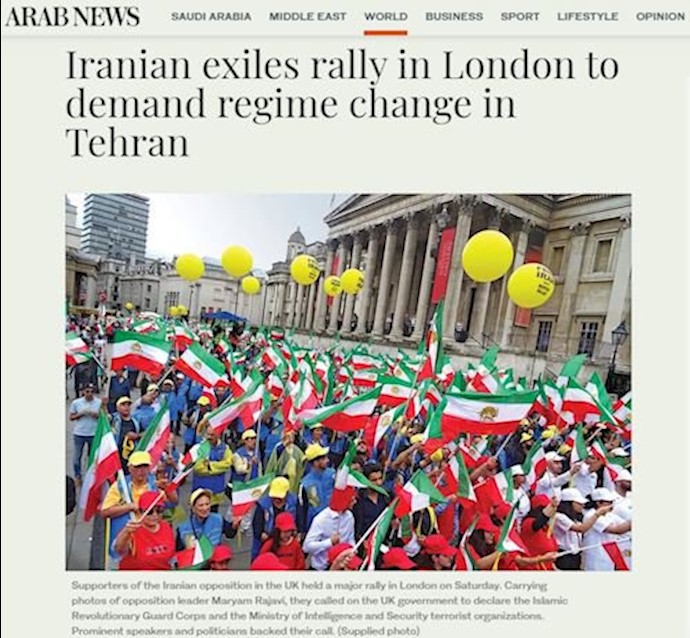Thousands of exiled Iranian dissidents rally in Trafalgar Square in London Thousands of exiled Iranian dissidents rally in Trafalgar Square in London
