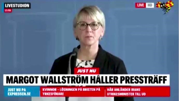 Press conference of Swedish Foreign Minister Margot Wallström