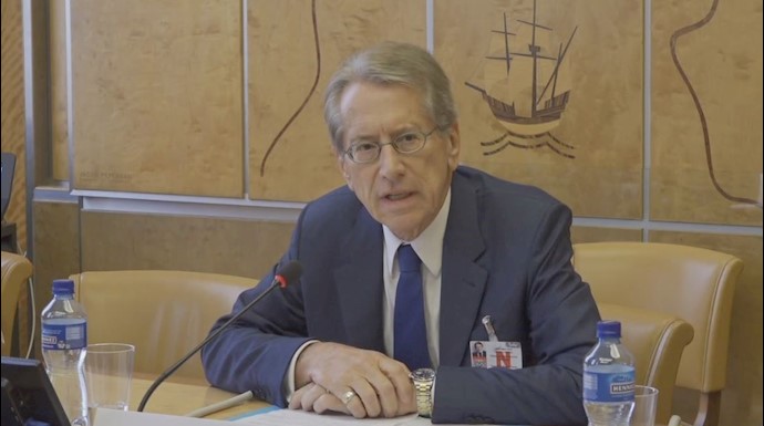 Former Italian Foreign Minister Giulio Terzi at the UN discussing human rights conditions in Iran – Palais des Nations, UN – September 20, 2019