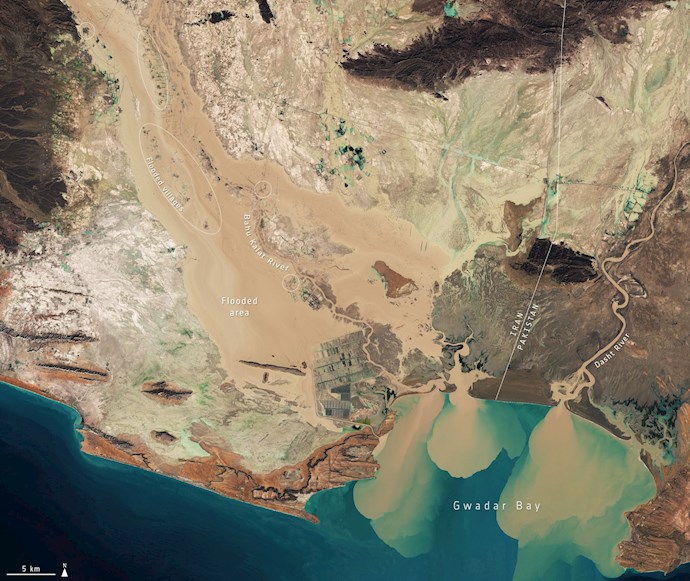 Satellite image from the flood in Systan & Baluchestan Satellite image from the flood in Systan & Baluchestan