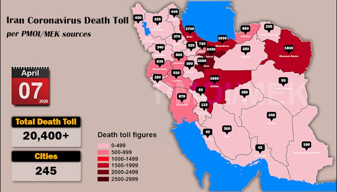 Over 20,400 dead of coronavirus (COVID-19) in Iran