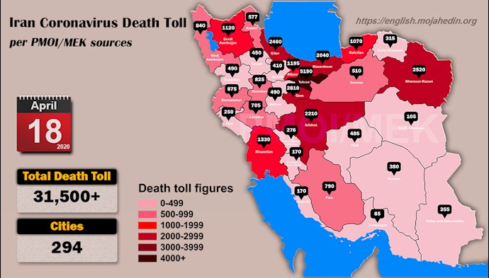 Over 31,500 dead of coronavirus (COVID-19) in Iran