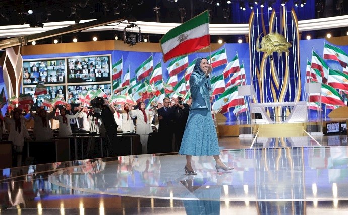 Maryam Rajavi, President-elect of NCRI, at the Free Iran Global Summit 2020 in Ashraf 3, MEK camp in Albania