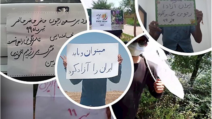 MEK supporters and Resistance Units express their solidarity with the Free Iran Global Summit- July 15, 2020