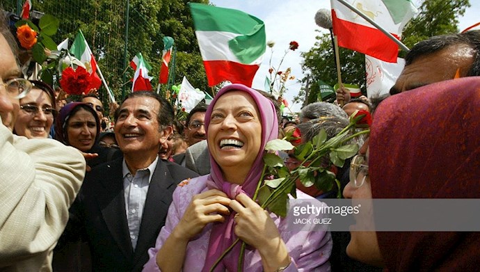 Maryam Rajavi, arriving in Auvers-sur-Oise, July 3, 2003.