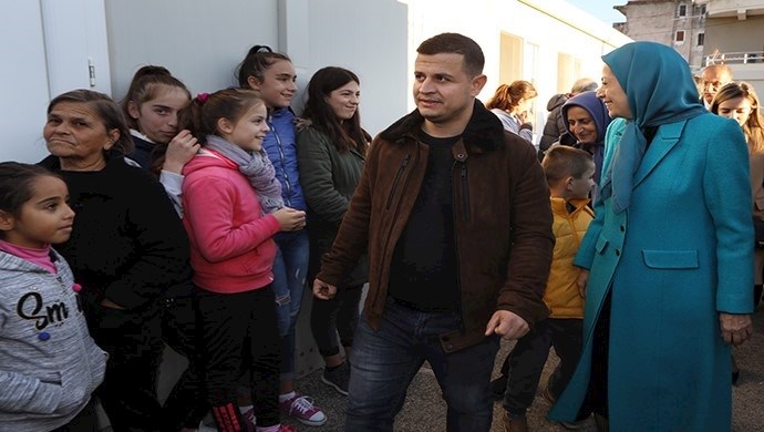 Maryam Rajavi, the President-elect of the National Council of Resistance of Iran (NCRI) visited victims of earthquake in Albania- December 2019. Maryam Rajavi, the President-elect of the National Council of Resistance of Iran (NCRI) visited victims of earthquake in Albania- December 2019.