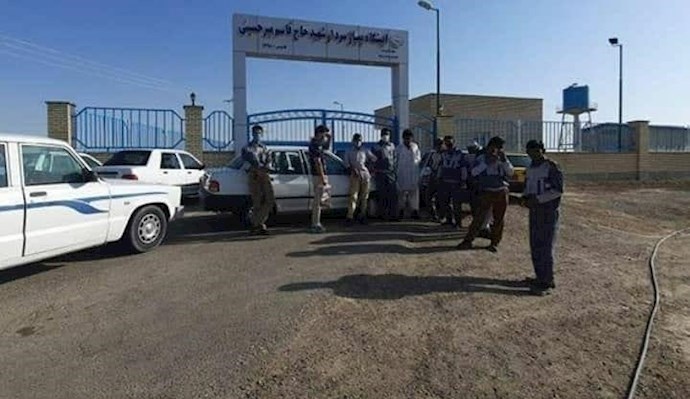 Protest rally by workers of Mir Hosseini pumping station Protest rally by workers of Mir Hosseini pumping station