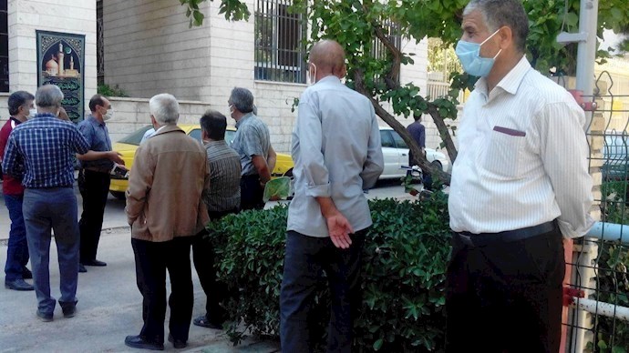 Retirees and pension receivers rallying in Mashhad, northeast Iran—September 5, 2020