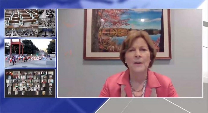 U.S. Senator Jeanne Shaheen at an online event calling for international support for a free Iran, imposing sanctions targeting the regime & holding the mullahs accountable for their ongoing crimes—September 18, 2020