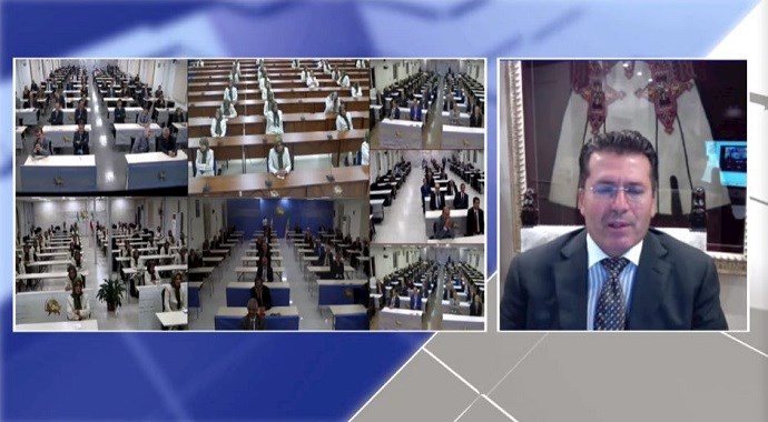 Fatmir Mediu, leader of the Republican Party and former Minister of Defense of Albania, at an online event calling for international support for a free Iran, imposing sanctions targeting the regime & holding the mullahs accountable for their ongoing crimes—September 18, 2020