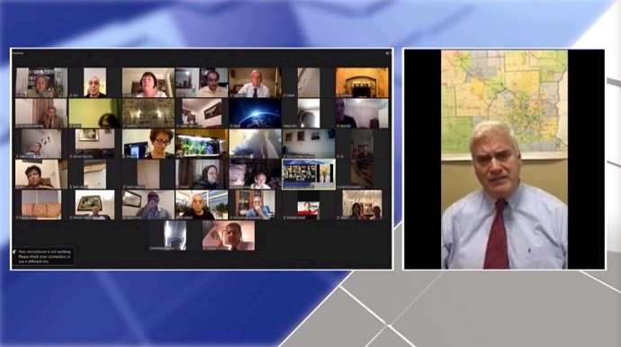 Tom Emmer, member of the U.S. House of Representatives, at an online event calling for international support for a free Iran, imposing sanctions targeting the regime & holding the mullahs accountable for their ongoing crimes—September 18, 2020