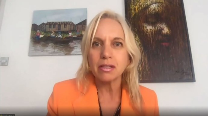 Kirsty Brimelow QC, international human rights lawyer in an online conference discussing the 1988 massacre in Iran—September 10, 2020