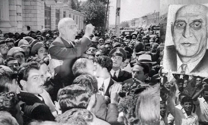 Dr. Mohammad Mosadegh among his supporters
