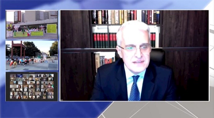 Pandeli Majko former Prime Minister of Albania, at an online event calling for international support for a free Iran, imposing sanctions targeting the regime & holding the mullahs accountable for their ongoing crimes—September 18, 2020