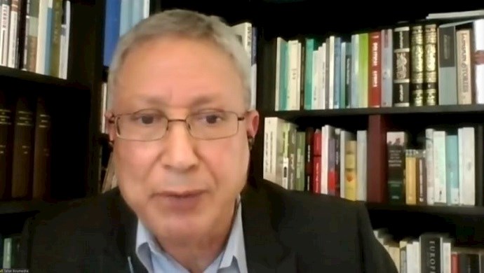 Tahar Boumedra, former chief of the Human Rights Office of the UN Assistance Mission for Iraq (UNAMI) and a legal expert, at the Iranian opposition conference focusing on Iran’s human rights violations—September 16, 2020
