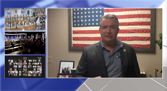 Don Bacon, member of the U.S. House of Representatives, at an online event calling for international support for a free Iran, imposing sanctions targeting the regime & holding the mullahs accountable for their ongoing crimes—September 18, 2020