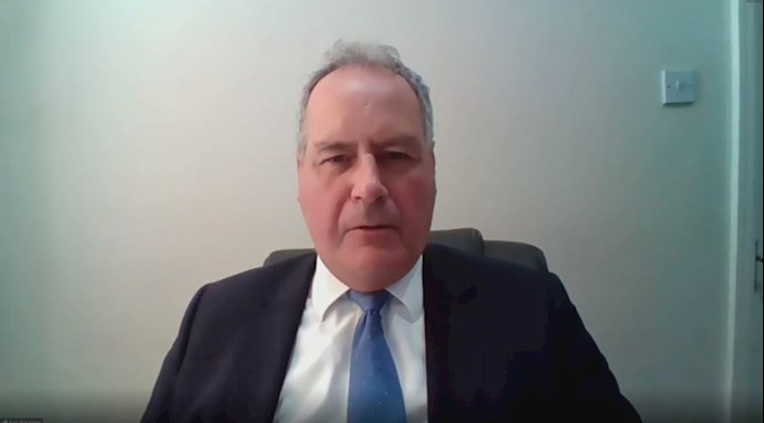 MP Bob Blackman in an online conference discussing the 1988 massacre in Iran—September 10, 2020