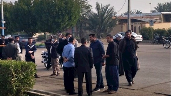 Fishermen protest rally in Arvandkenar southwest Iran