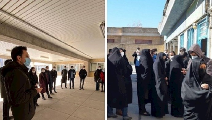 Protest by members of teachers housing cooperative in the city of Noorabad, Lorestan province